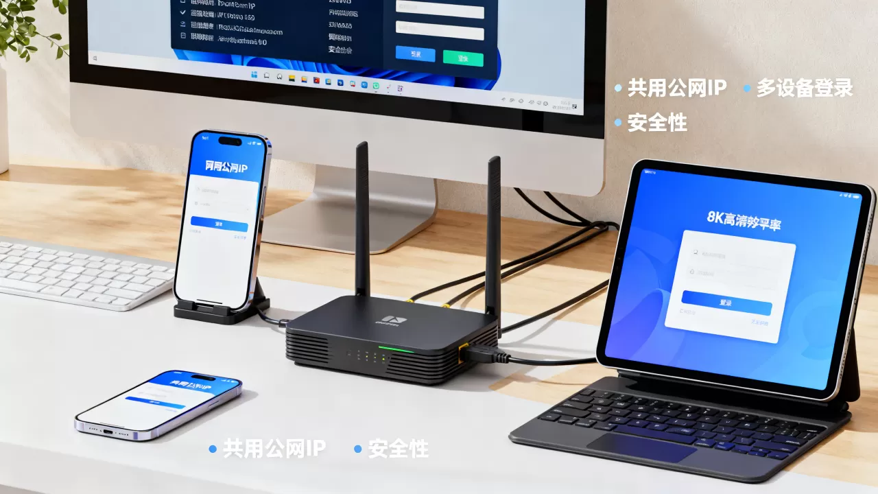 共用公网ip能同时登录吗？多设备共用公网ip安全吗