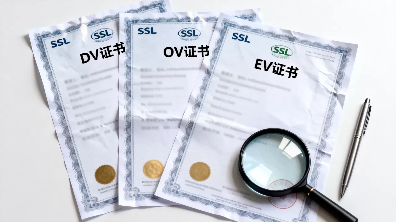 DV、OV、EV证书怎么选?哪种SSL证书更安全 DV、OV、EV证书怎么选?哪种SSL证书更安全