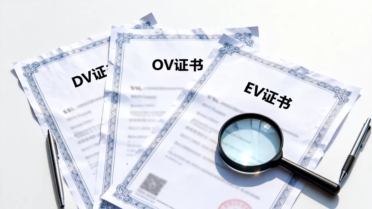 DV、OV、EV证书怎么选?哪种SSL证书更安全 DV、OV、EV证书怎么选?哪种SSL证书更安全
