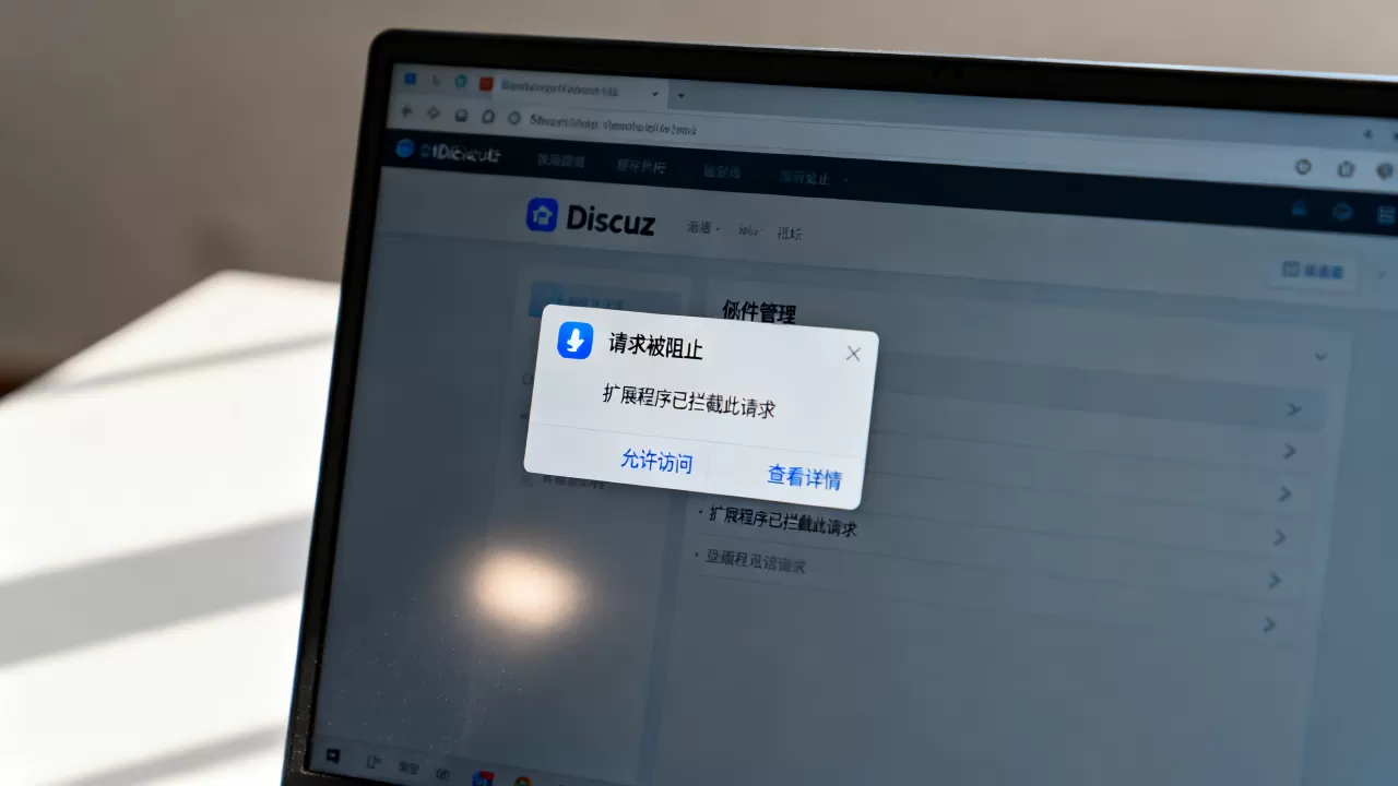 Discuz论坛请求被扩展程序阻止怎么办?如何解决浏览器插件拦截问题 Discuz论坛请求被扩展程序阻止怎么办?如何解决浏览器插件拦截问题