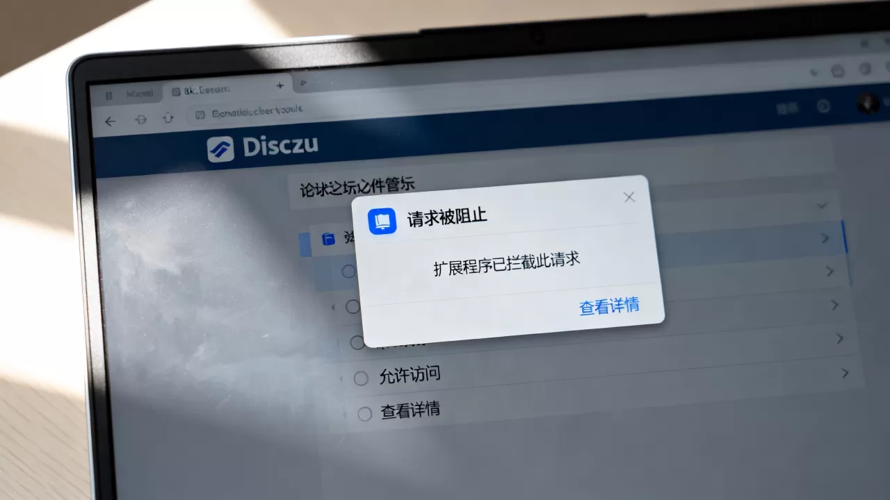 Discuz论坛请求被扩展程序阻止怎么办?如何解决浏览器插件拦截问题 Discuz论坛请求被扩展程序阻止怎么办?如何解决浏览器插件拦截问题