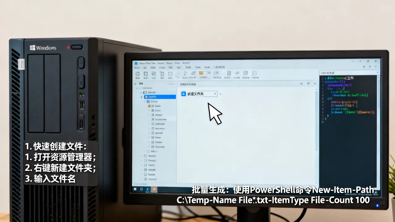 Windows美国服务器怎么快速创建文件？如何批量生成