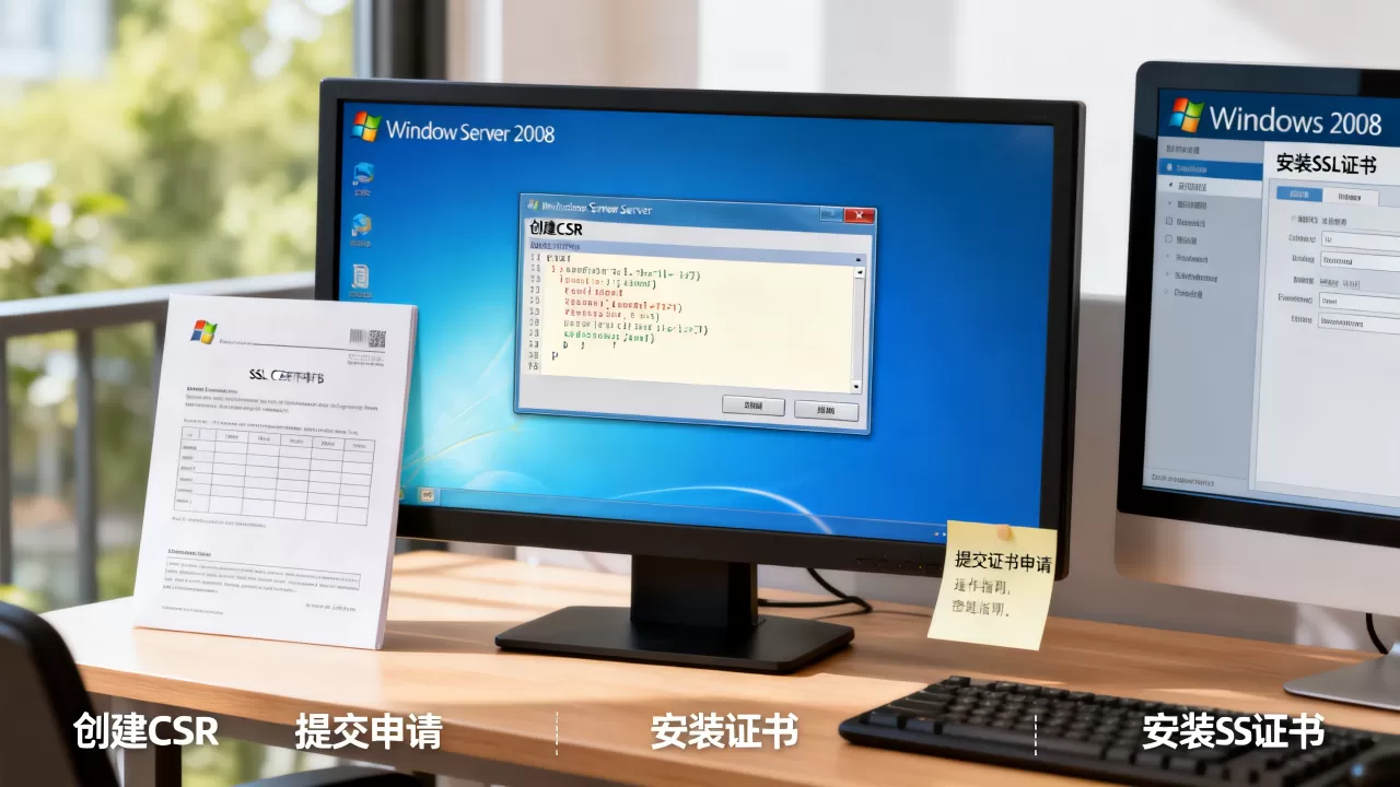 Windows Server 2008怎么创建CSR及安装SSL?SSL证书申请流程 Windows Server 2008怎么创建CSR及安装SSL?SSL证书申请流程