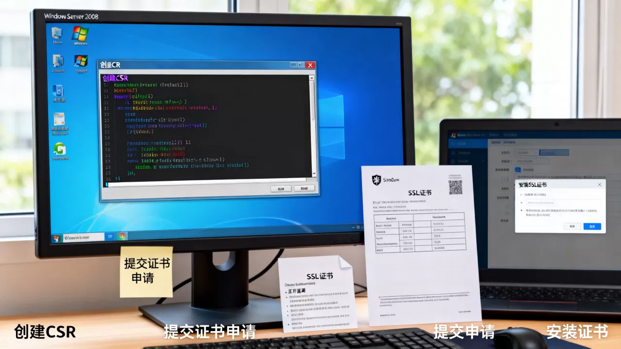 Windows Server 2008怎么创建CSR及安装SSL?SSL证书申请流程 Windows Server 2008怎么创建CSR及安装SSL?SSL证书申请流程