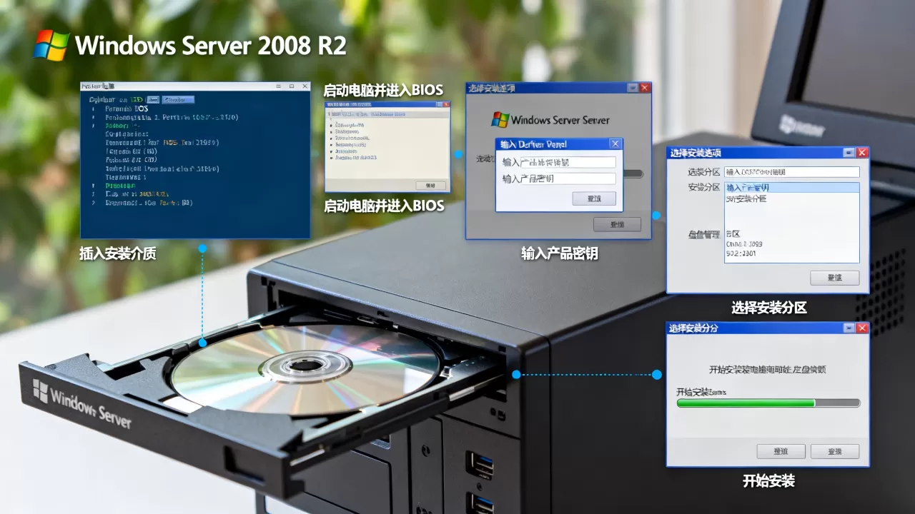 Windows Server 2008 R2怎么安装?2008 R2系统安装步骤详解 Windows Server 2008 R2怎么安装?2008 R2系统安装步骤详解
