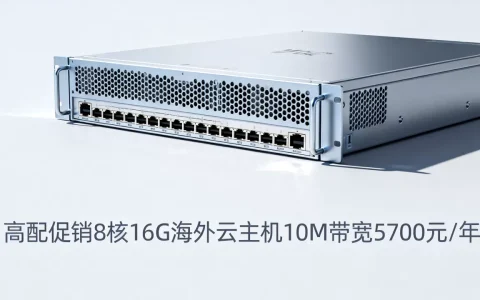 高配促销8核16G海外云主机10M带宽5700元/年