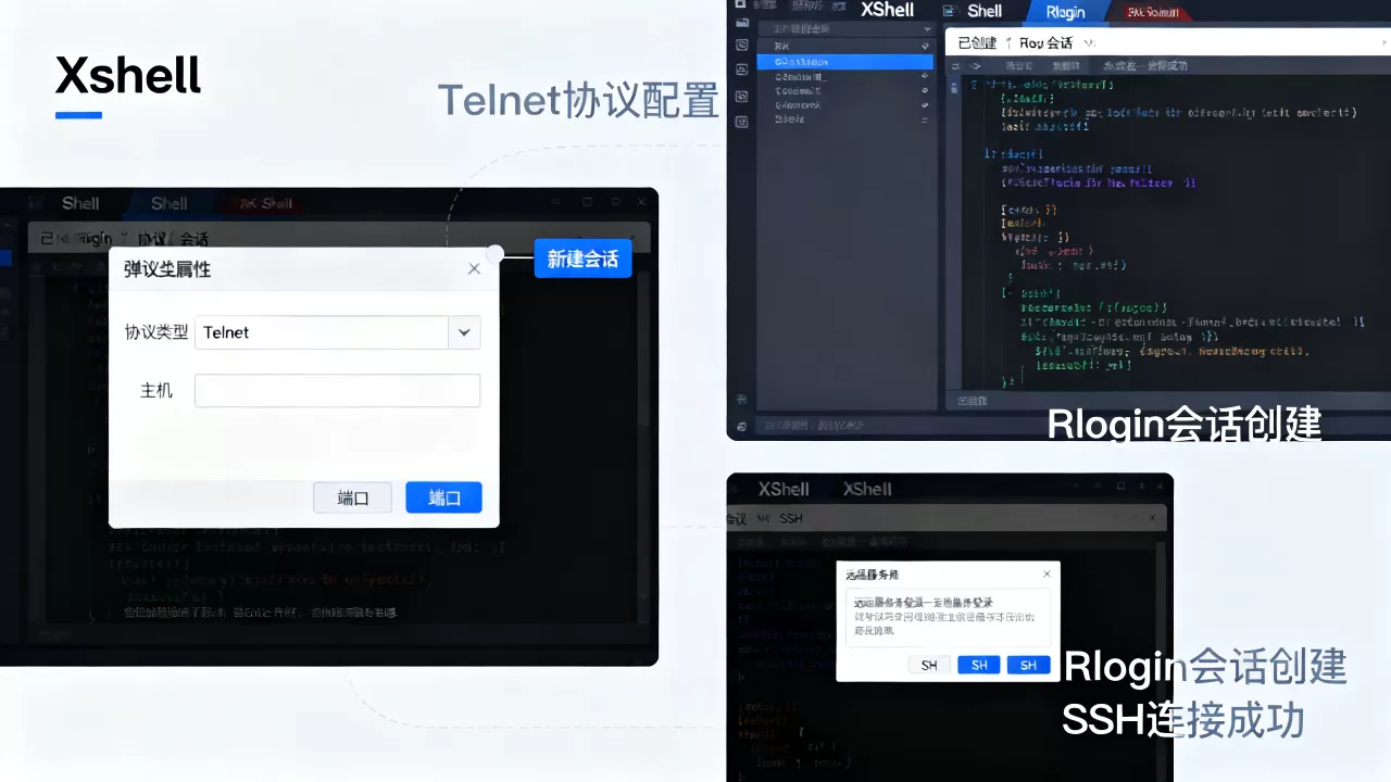 Xshell创建Telnet、Rlogin和SSH协议会话教程 Xshell创建Telnet、Rlogin和SSH协议会话教程