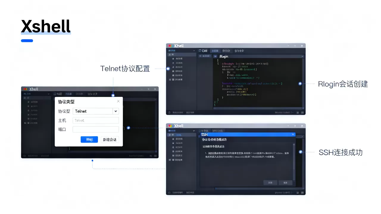 Xshell创建Telnet、Rlogin和SSH协议会话教程 Xshell创建Telnet、Rlogin和SSH协议会话教程