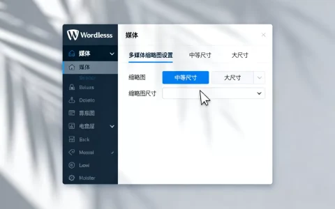 WordPress教程：多媒体缩略图设置