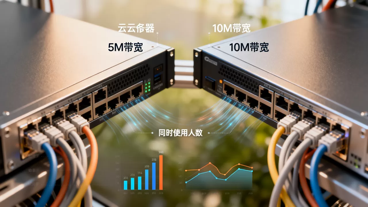 云服务器5M和10M带宽差距大吗?10M带宽够几个人同时用 云服务器5M和10M带宽差距大吗?10M带宽够几个人同时用