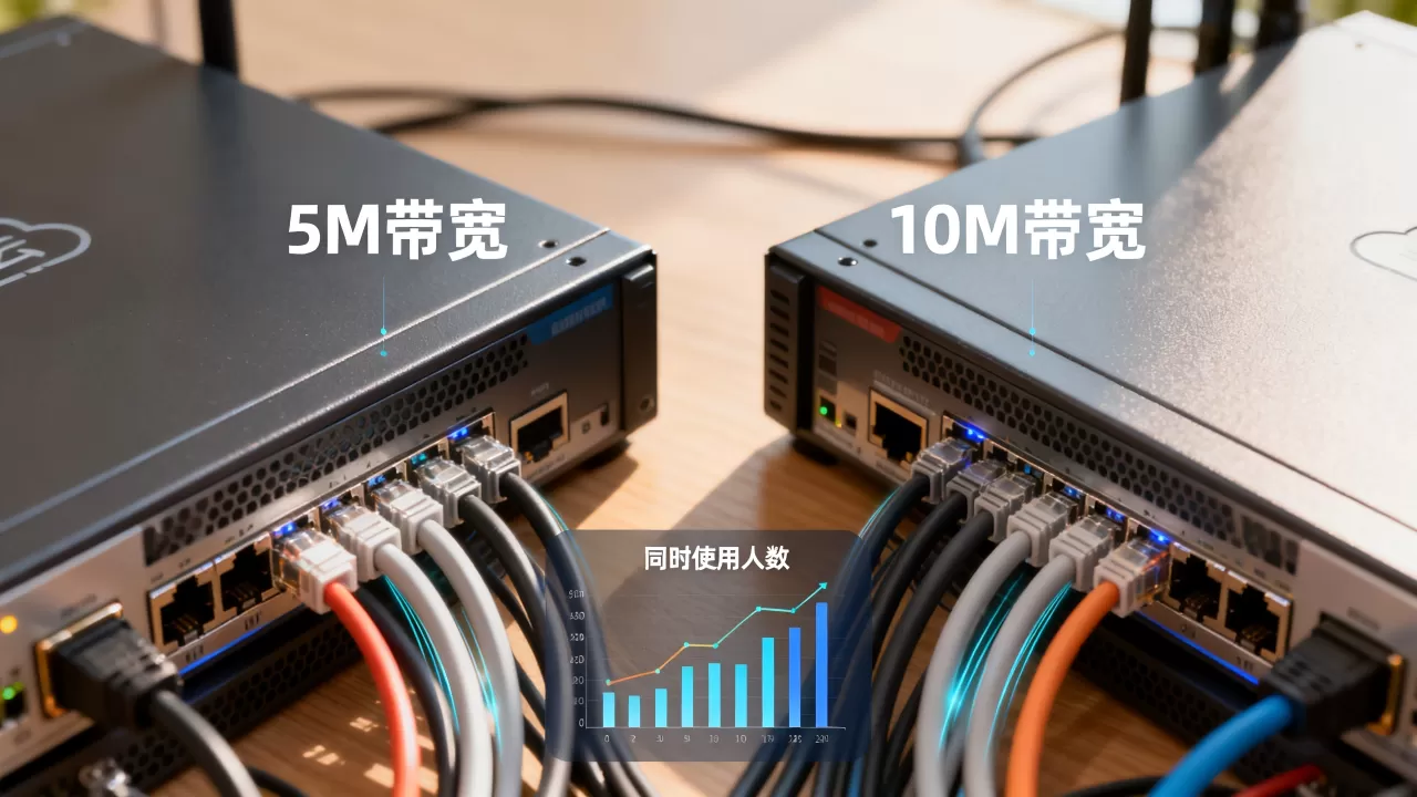 云服务器5M和10M带宽差距大吗?10M带宽够几个人同时用 云服务器5M和10M带宽差距大吗?10M带宽够几个人同时用