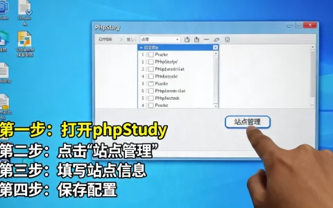 phpStudy如何创建和管理站点？phpStudy新建站点详细步骤