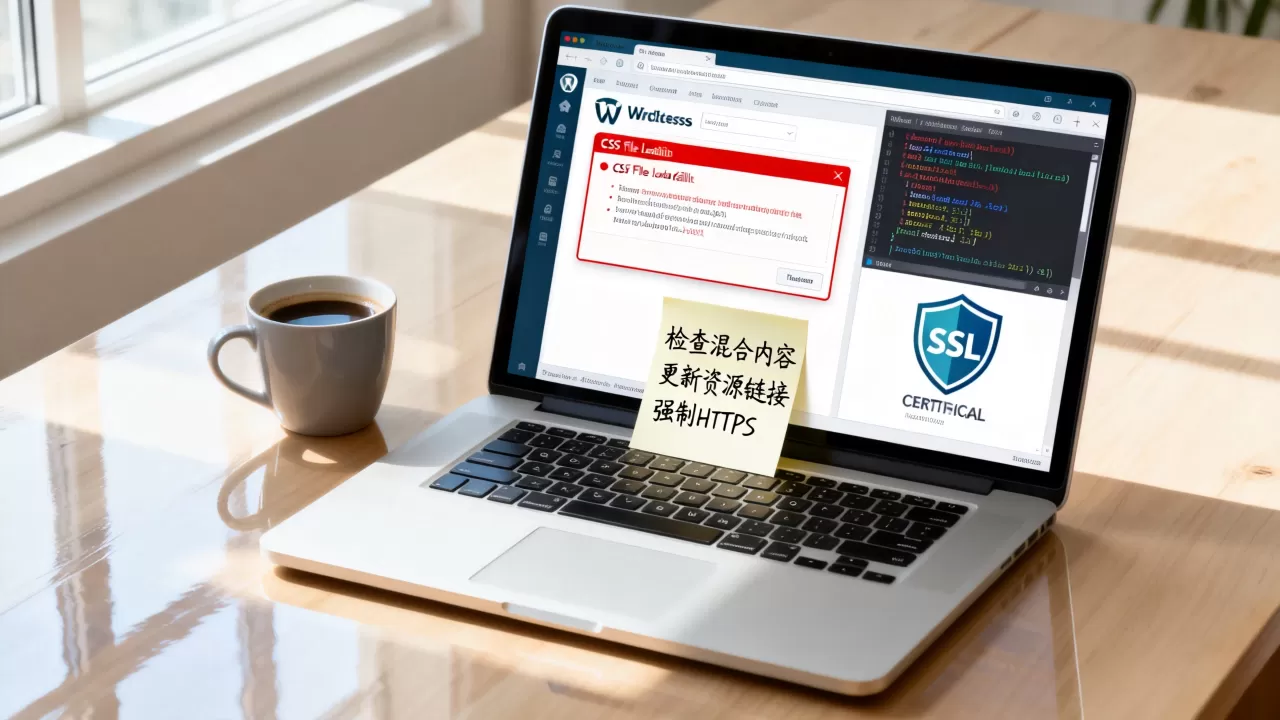 WordPress开启SSL后CSS无法加载怎么办？如何彻底解决混合内容报错