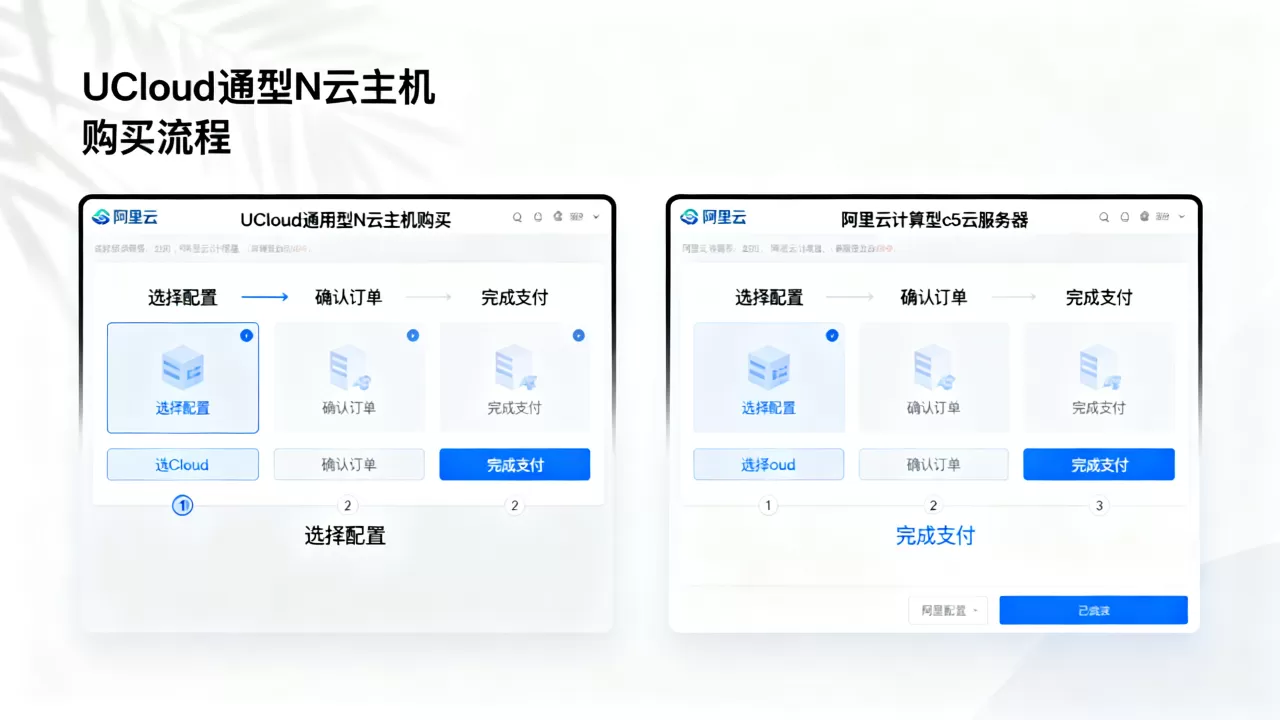 UCloud通用型N云主机和阿里云计算型c5云服务器购买步骤对比,云服务器购买流程详解 UCloud通用型N云主机和阿里云计算型c5云服务器购买步骤对比,云服务器购买流程详解