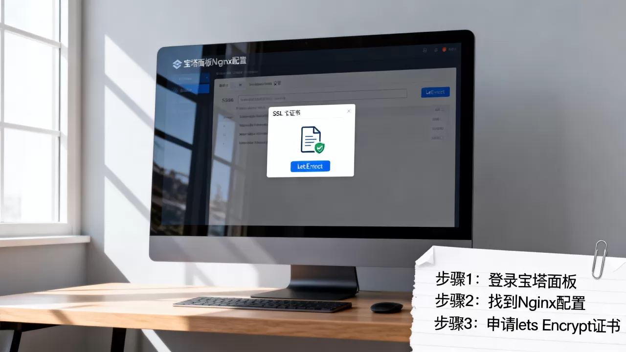 宝塔面板Nginx如何配置SSL证书?免费申请Lets Encrypt教程 宝塔面板Nginx如何配置SSL证书?免费申请Lets Encrypt教程