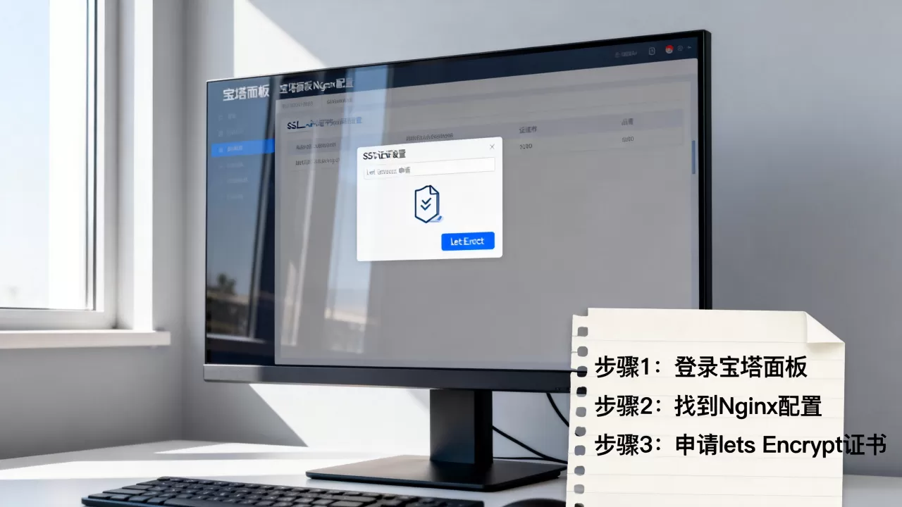 宝塔面板Nginx如何配置SSL证书?免费申请Lets Encrypt教程 宝塔面板Nginx如何配置SSL证书?免费申请Lets Encrypt教程