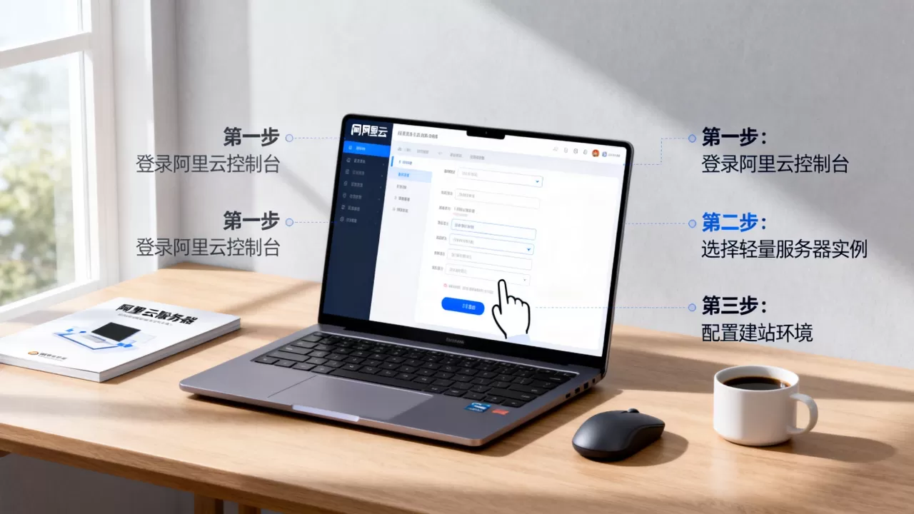 阿里云轻量服务器新手建站步骤是什么？