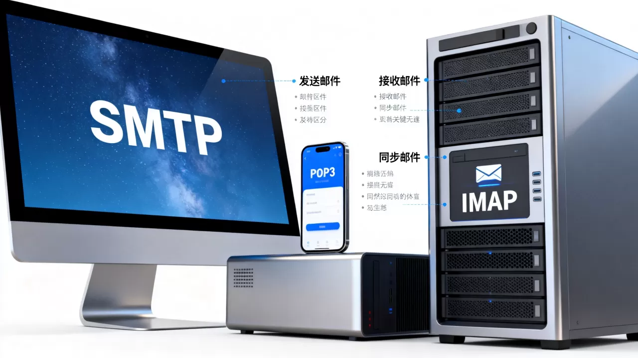 SMTP、POP3和IMAP有啥区别？电子邮件协议有什么区别