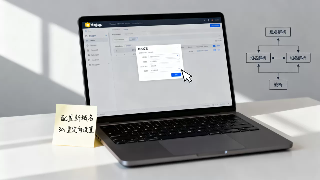 Magento如何配置新域名?更换域名后如何设置301重定向 Magento如何配置新域名?更换域名后如何设置301重定向