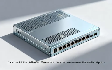 CloudCone黑五预热：美国洛杉矶大带宽KVM VPS，$16.79/年/2核/1GB内存/30GB空间/3TB流量@1Gbps端口