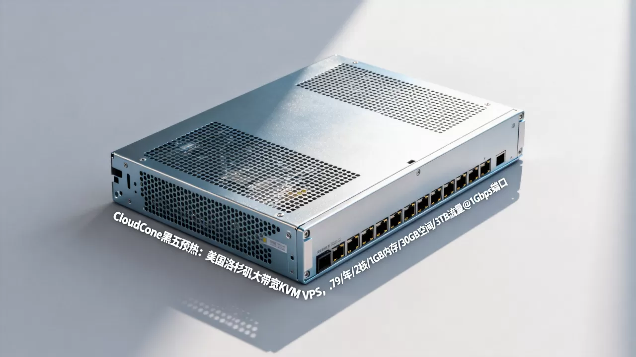 CloudCone黑五预热：美国洛杉矶大带宽KVM VPS，.79/年/2核/1GB内存/30GB空间/3TB流量@1Gbps端口