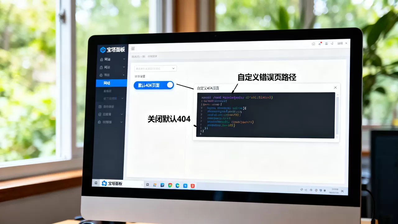 宝塔面板怎么关闭默认404页面？如何自定义404错误页