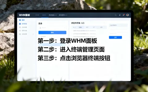 WHM面板怎么打开浏览器终端？WHM面板访问浏览器内终端教程