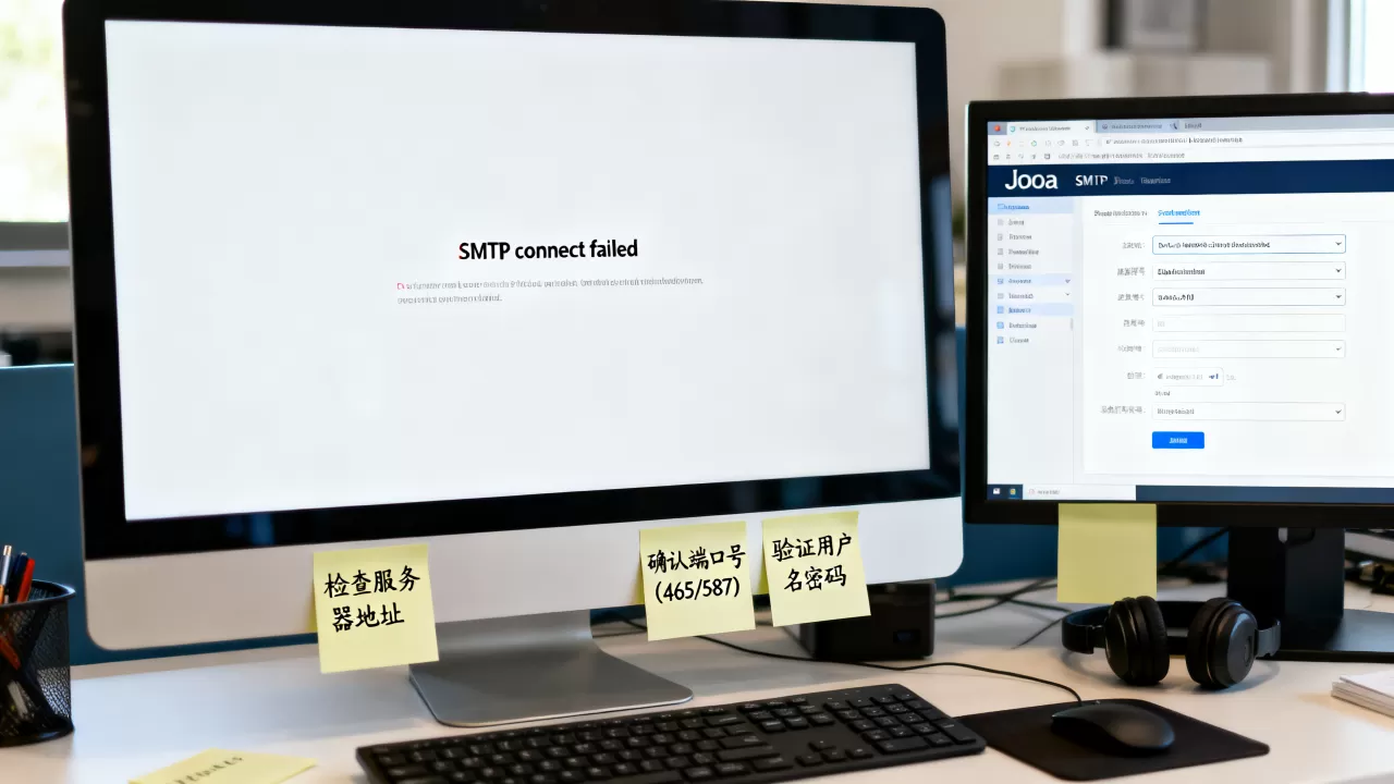 Joomla提示SMTP connect failed怎么修？joomla邮件发送失败解决方法