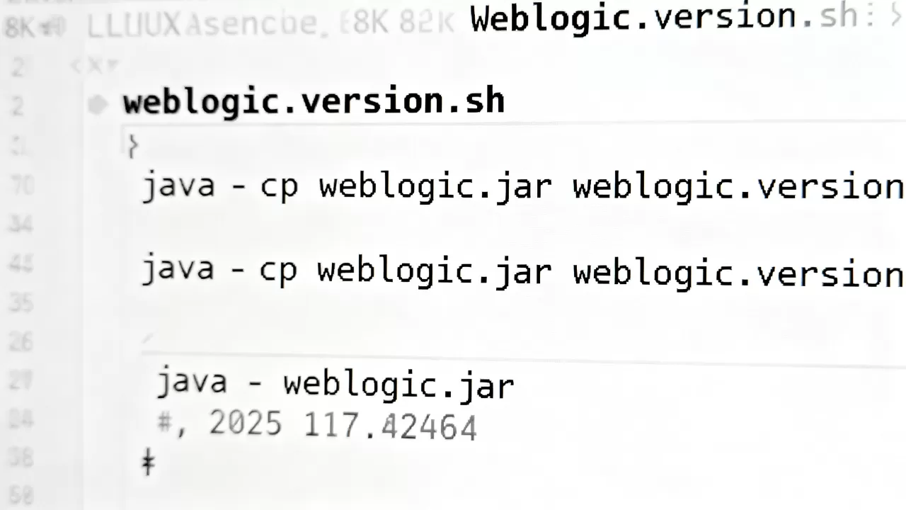 Linux怎么查看WebLogic版本？WebLogic查看版本命令