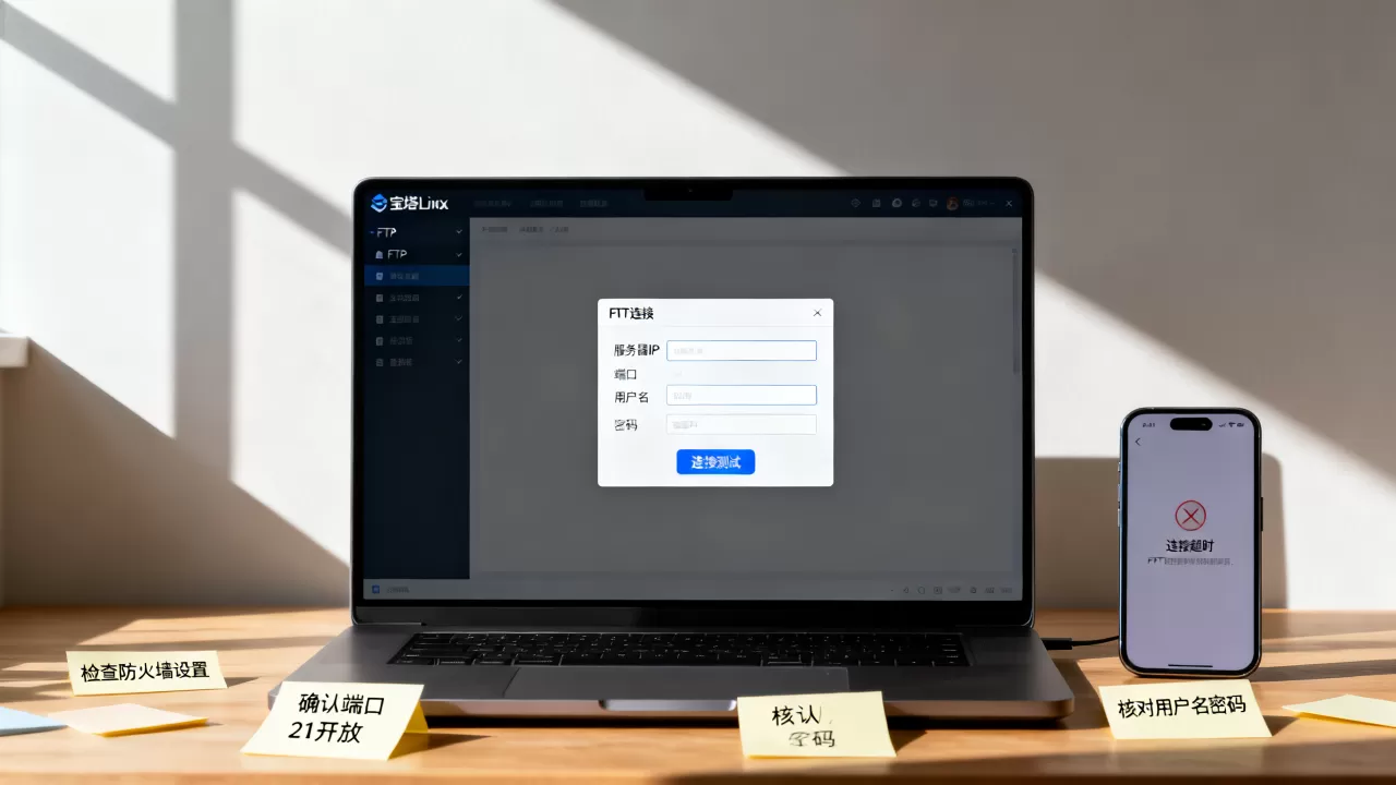 宝塔Linux面板怎么创建FTP连接服务器?宝塔面板创建FTP连接失败怎么办 宝塔Linux面板怎么创建FTP连接服务器?宝塔面板创建FTP连接失败怎么办