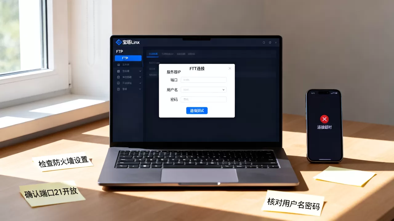 宝塔Linux面板怎么创建FTP连接服务器?宝塔面板创建FTP连接失败怎么办 宝塔Linux面板怎么创建FTP连接服务器?宝塔面板创建FTP连接失败怎么办