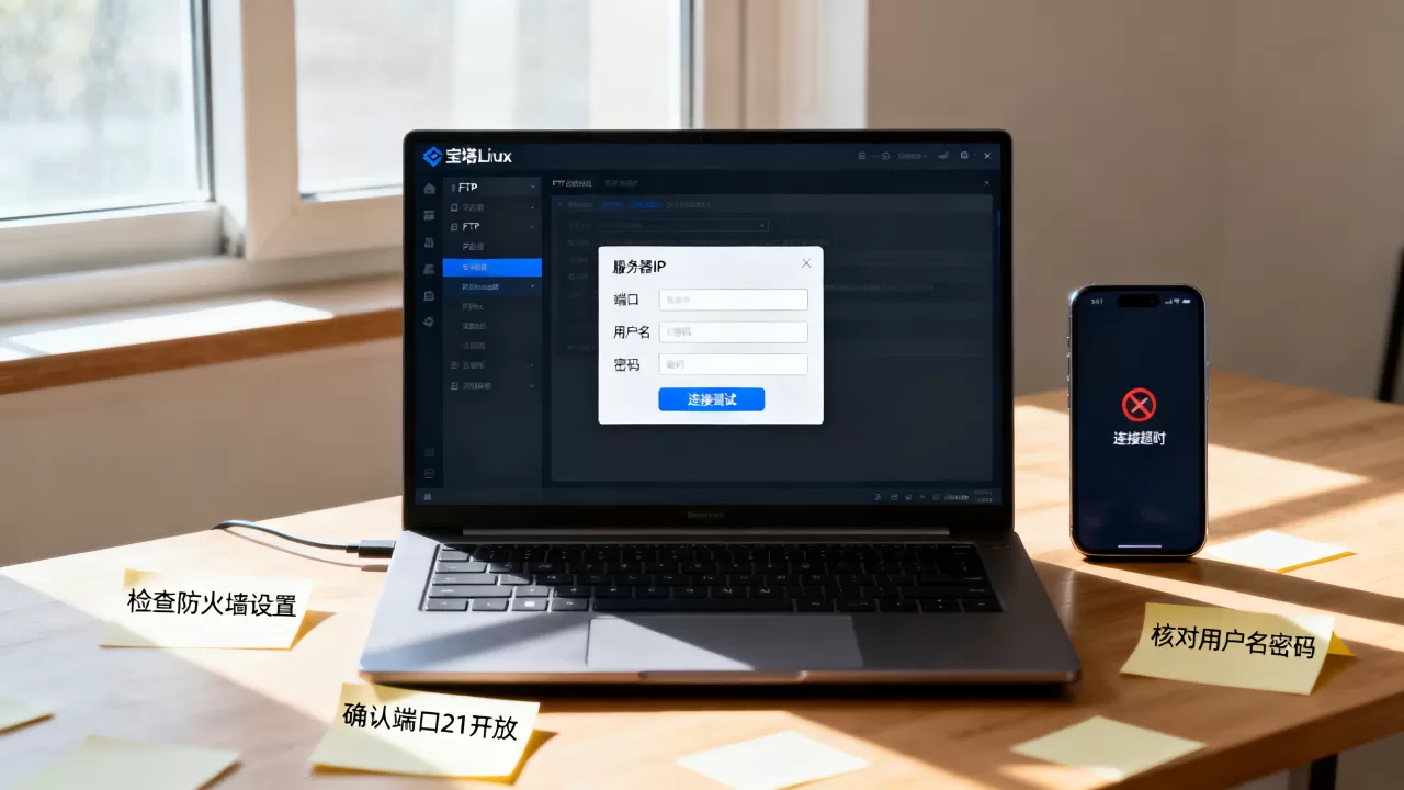 宝塔Linux面板怎么创建FTP连接服务器?宝塔面板创建FTP连接失败怎么办 宝塔Linux面板怎么创建FTP连接服务器?宝塔面板创建FTP连接失败怎么办