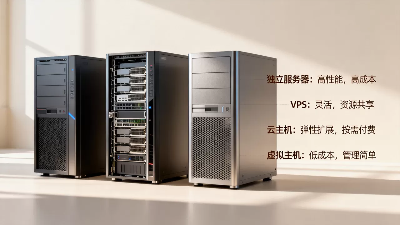 独立服务器,VPS,云主机,虚拟主机优缺点对比 独立服务器,VPS,云主机,虚拟主机优缺点对比