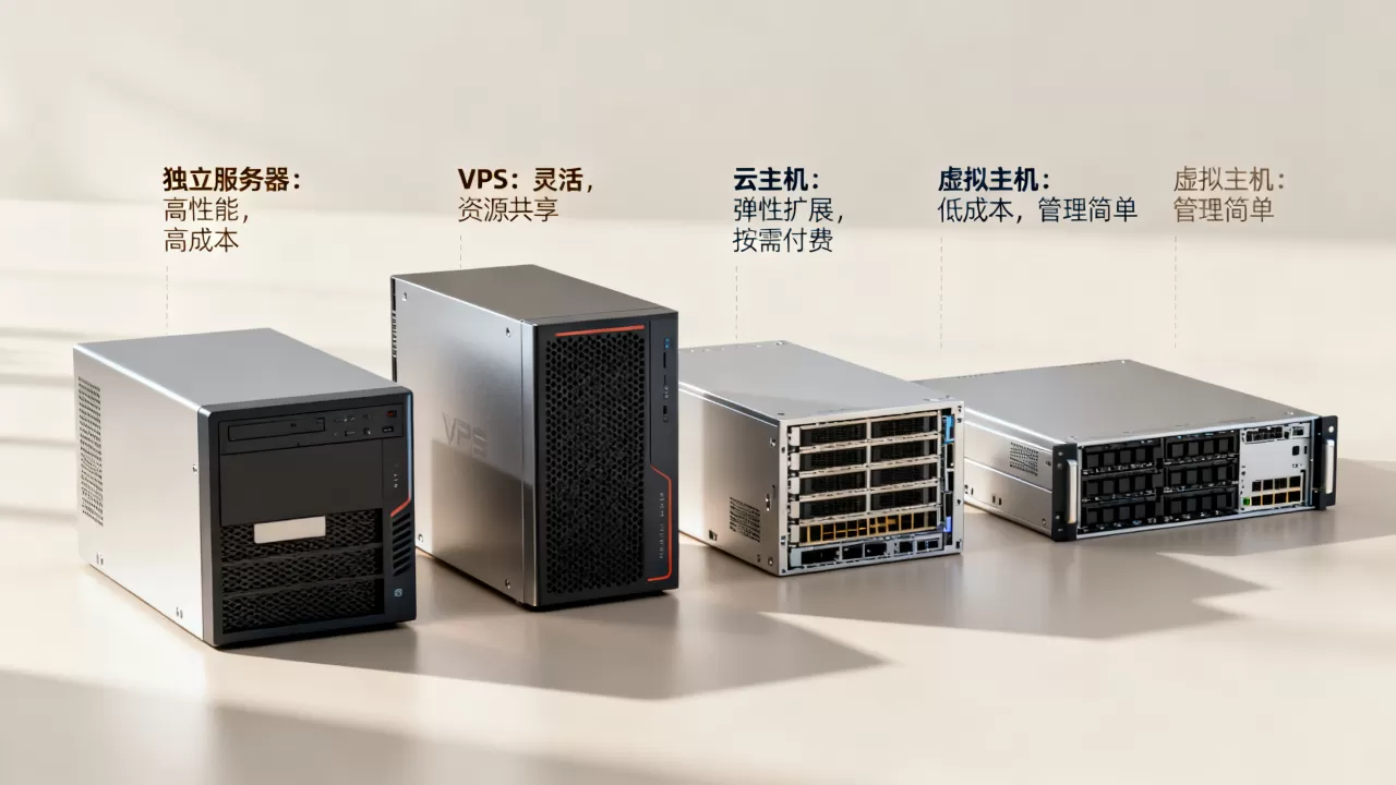 独立服务器,VPS,云主机,虚拟主机优缺点对比 独立服务器,VPS,云主机,虚拟主机优缺点对比