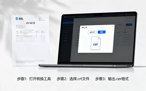 如何将.crt证书转换为.cer格式？SSL证书格式转换工具