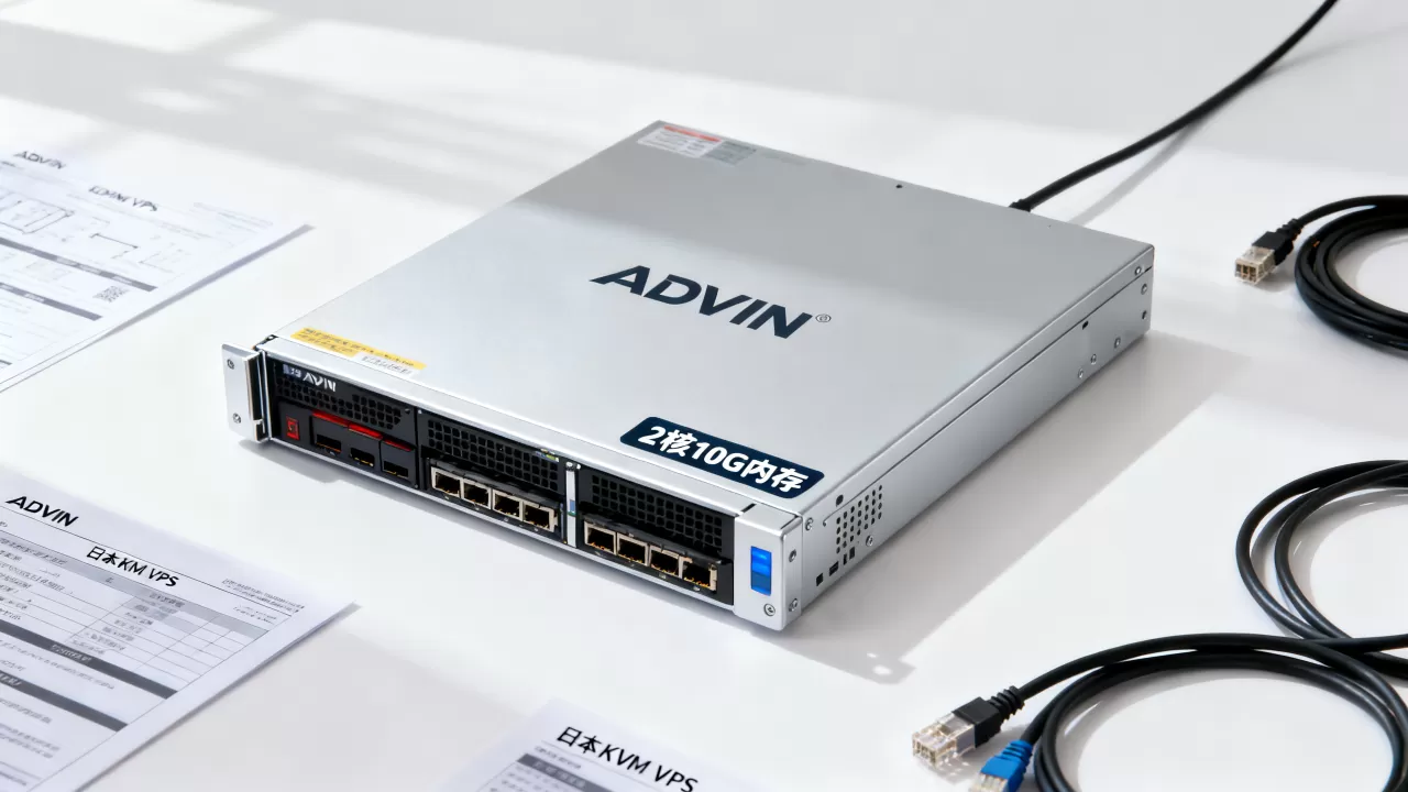 Advin日本KVM VPS值得入手吗？2核10G内存VPS推荐