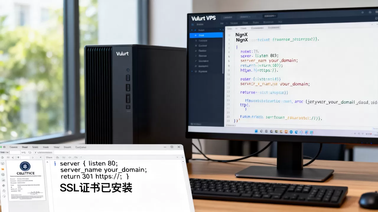 Nginx如何将http重定向到https?Vultr VPS教程配置SSL Nginx如何将http重定向到https?Vultr VPS教程配置SSL