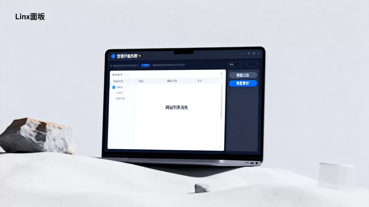 宝塔升级失败网站列表消失怎么办？linux面板升级后找不到网站