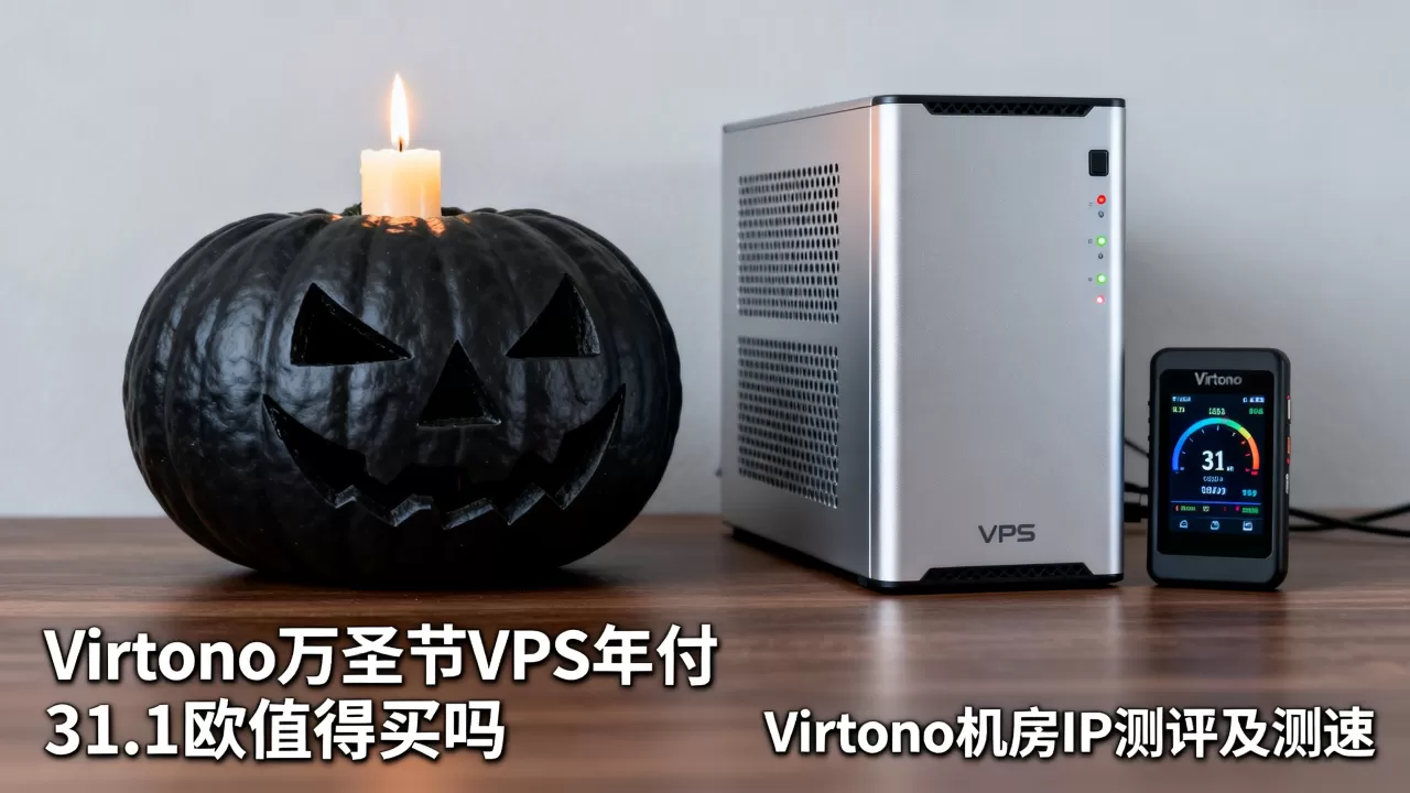 Virtono万圣节VPS年付31.1欧值得买吗，Virtono机房IP测评及测速