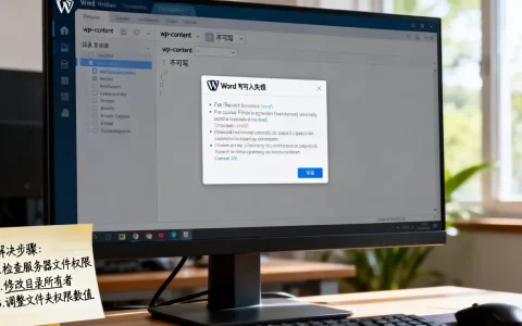 WordPress网站文件写入磁盘失败怎么办？如何解决wordpress权限不足