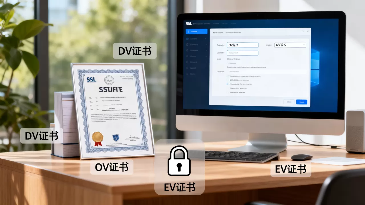 网站SSL证书怎么选？DV、OV、EV证书区别