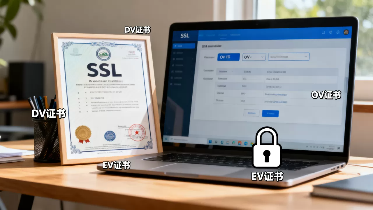 网站SSL证书怎么选？DV、OV、EV证书区别