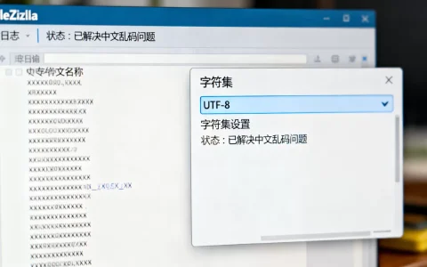FileZilla传文件中文乱码咋办？FTP中文乱码解决方法
