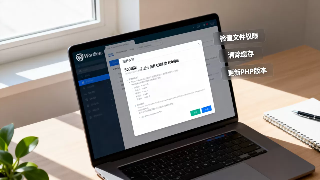WordPress后台安装更新主题和插件失败怎么解决？WordPress插件安装失败提示500错误