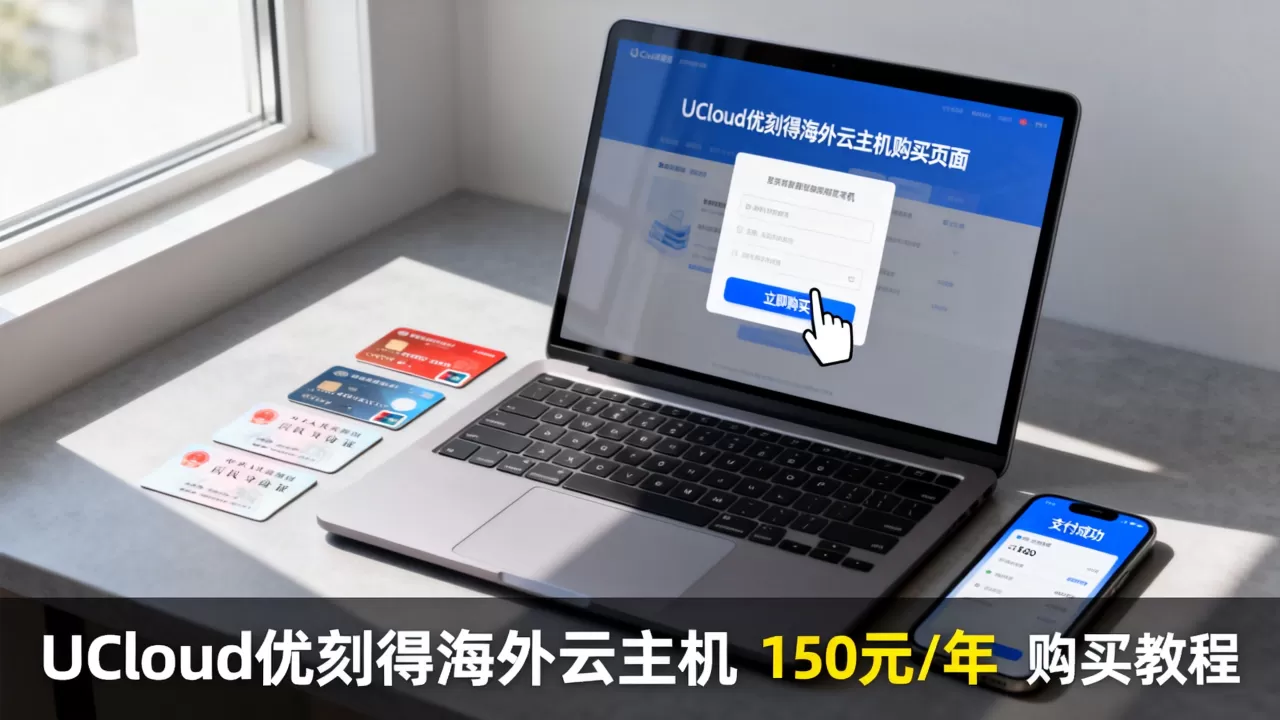 UCloud优刻得海外云主机怎么买?150元一年购买教程 UCloud优刻得海外云主机怎么买?150元一年购买教程