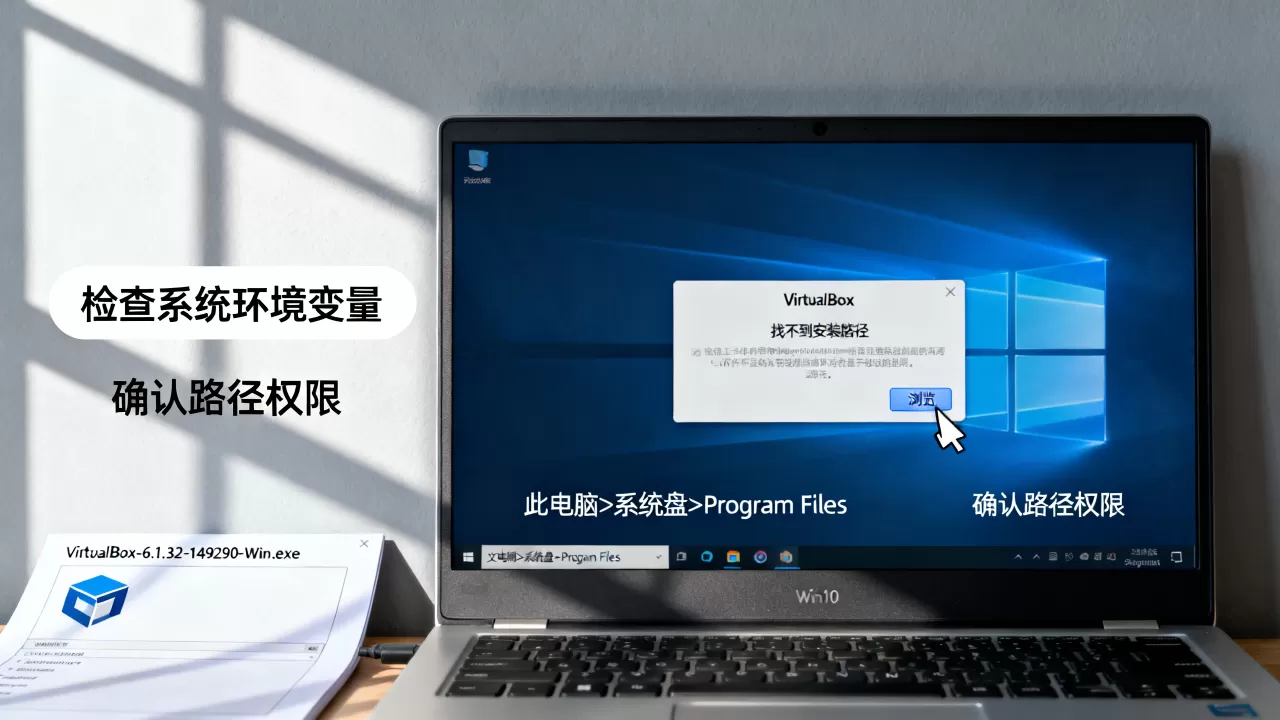 VirtualBox安装找不到路径怎么办？win10安装VirtualBox报错解决方法