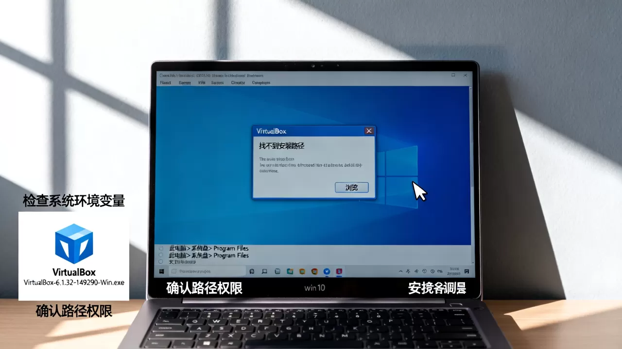 VirtualBox安装找不到路径怎么办？win10安装VirtualBox报错解决方法