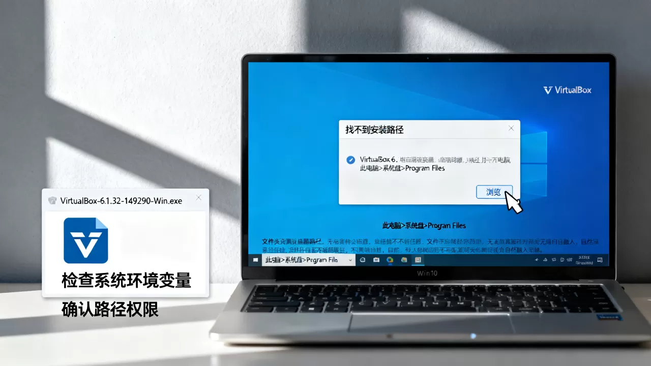 VirtualBox安装找不到路径怎么办？win10安装VirtualBox报错解决方法