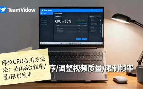 TeamViewer远程端CPU占用高怎么办？如何降低远程桌面CPU使用率
