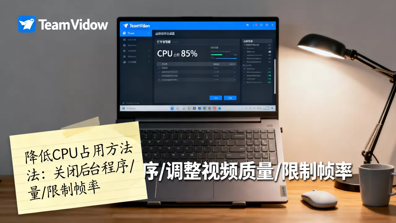 TeamViewer远程端CPU占用高怎么办?如何降低远程桌面CPU使用率 TeamViewer远程端CPU占用高怎么办?如何降低远程桌面CPU使用率